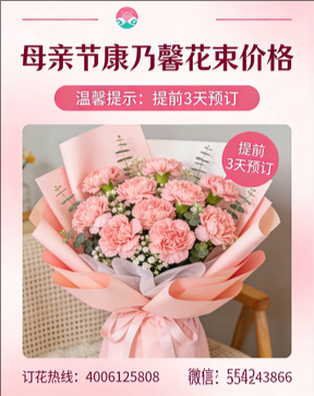 泉州晋江市花店母亲节康乃馨花束